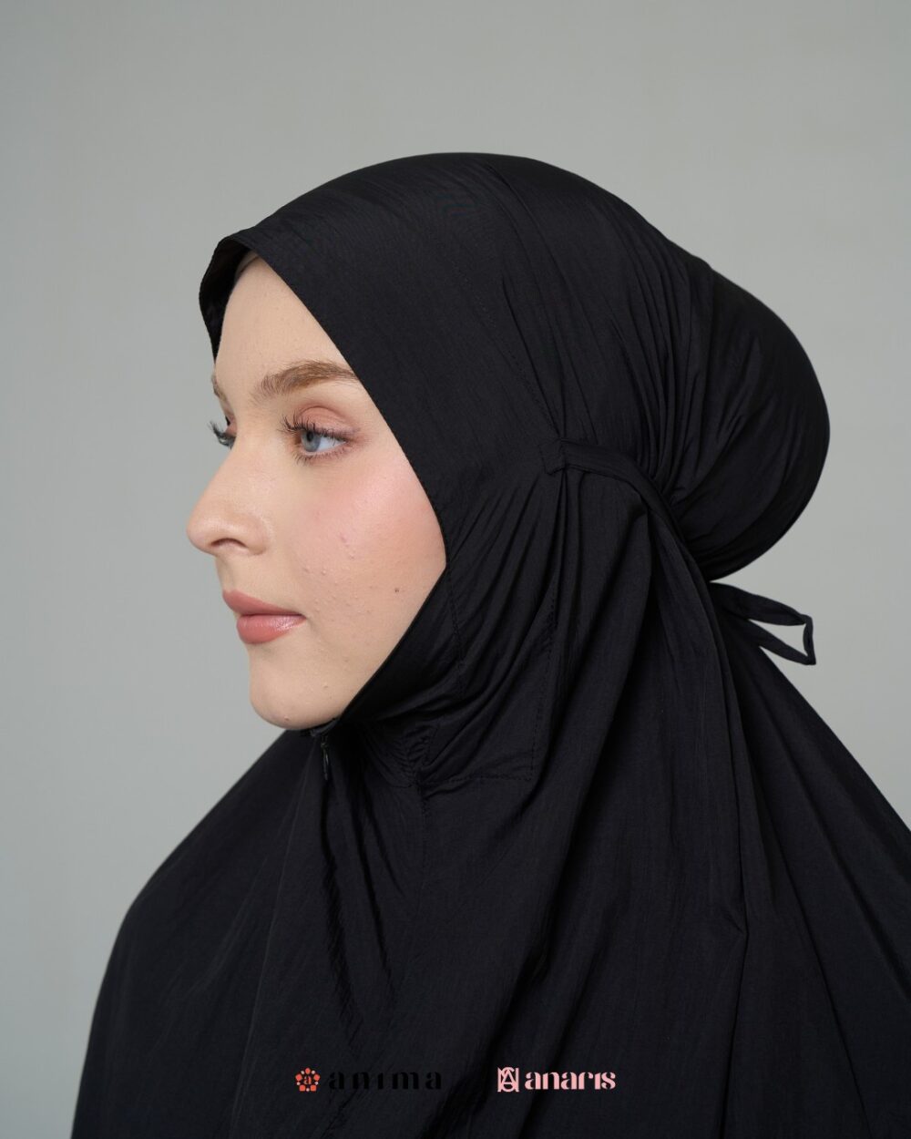 Mukena 2in1 Travela Series 02 Black - Gambar 5