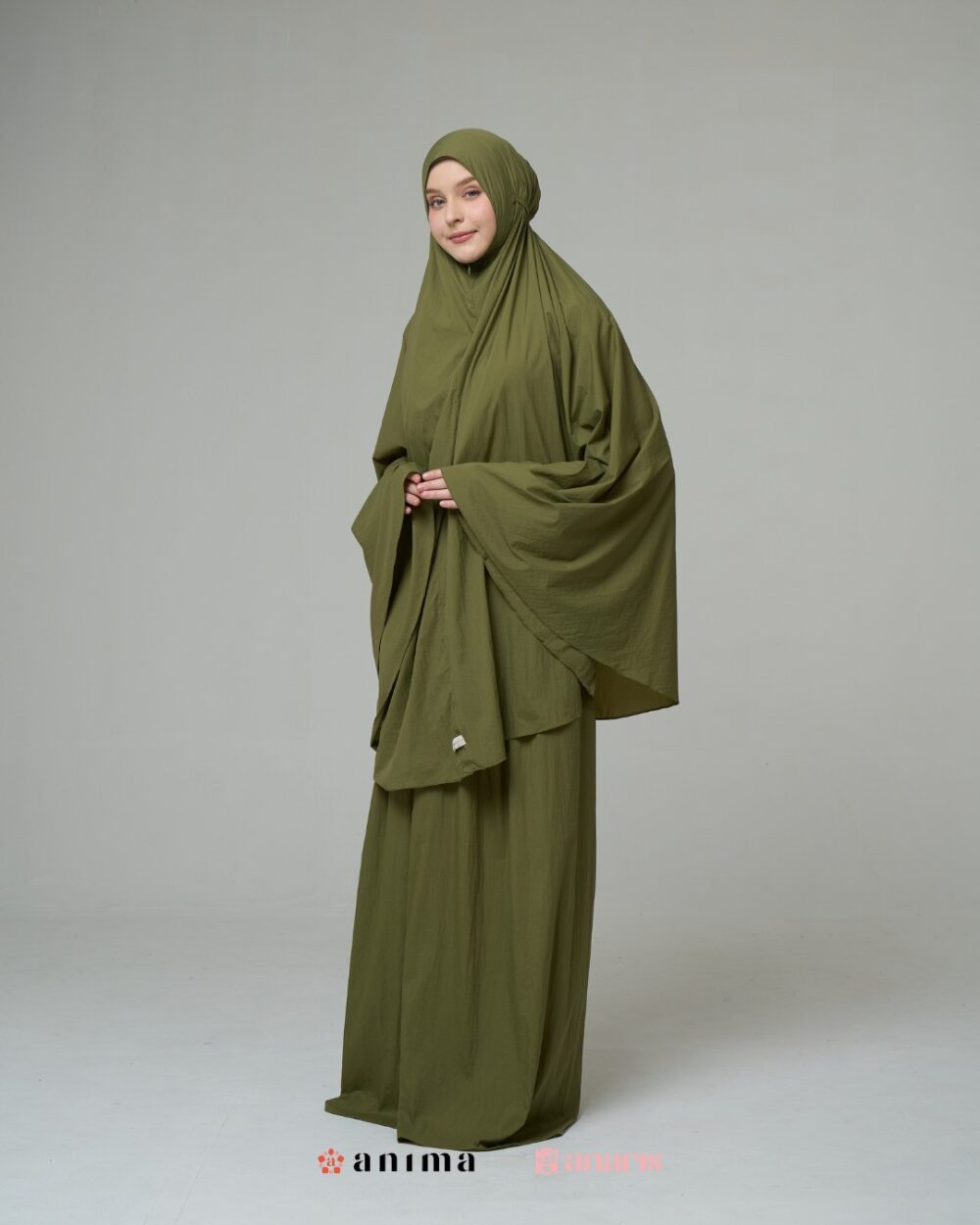 Mukena 2in1 Travela Series 02 Olive - Gambar 4