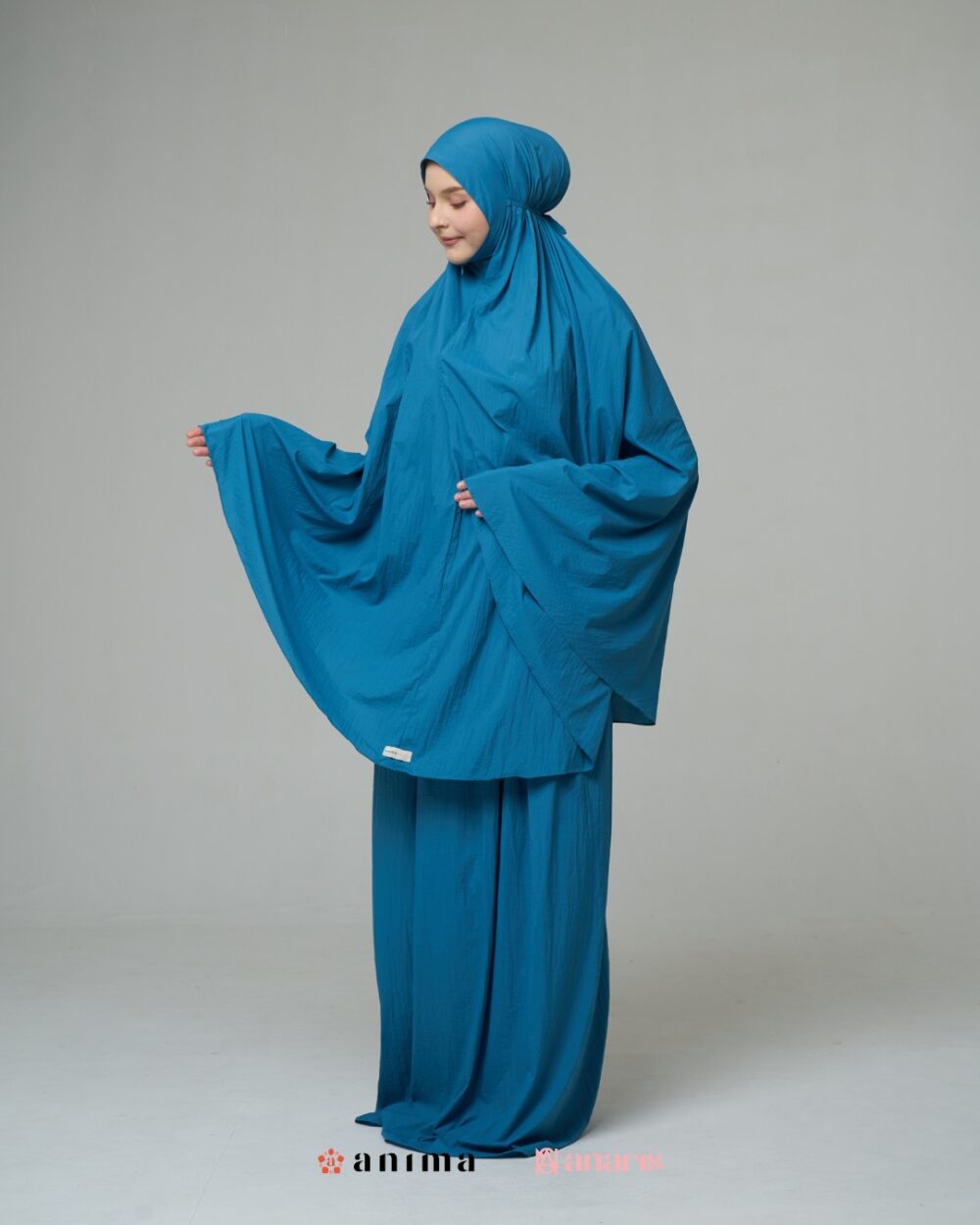 Mukena 2in1 Travela Series 02 Marlin Blue - Gambar 4