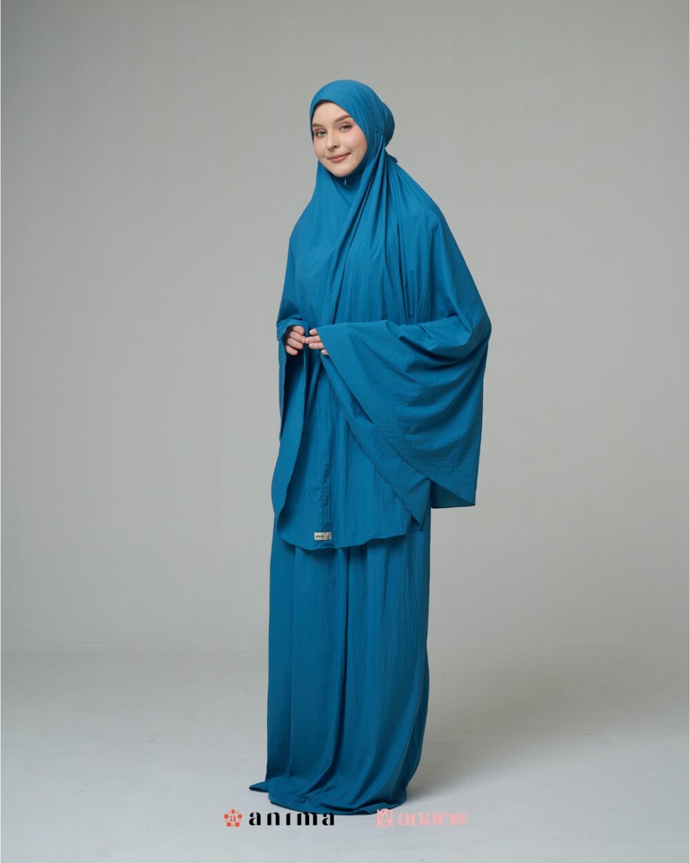 Mukena 2in1 Travela Series 02 Marlin Blue - Gambar 3