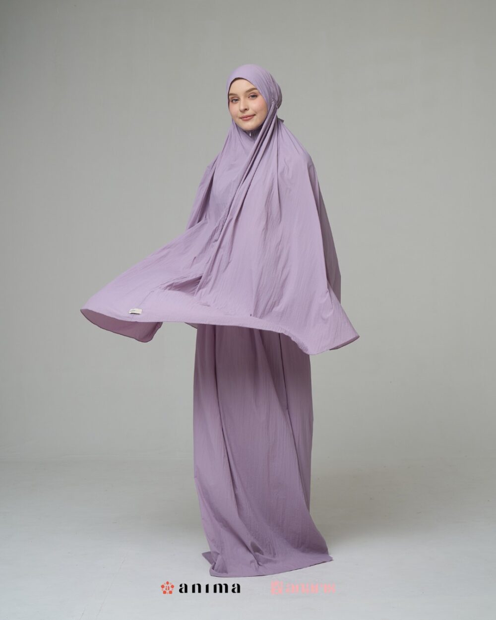Mukena 2in1 Travela Series 02 Lilac - Gambar 4