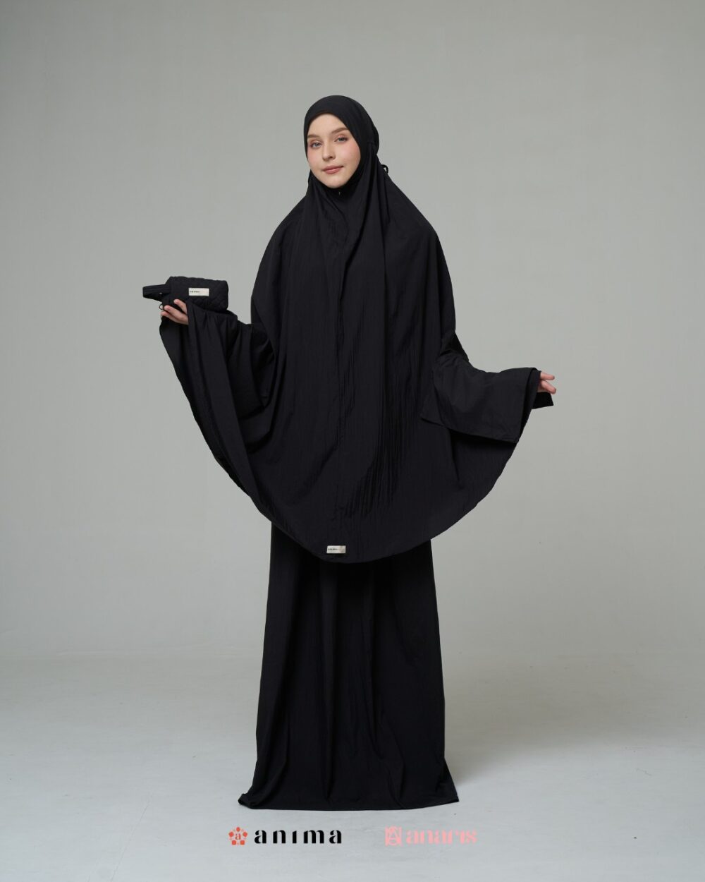 Mukena 2in1 Travela Series 02 Black