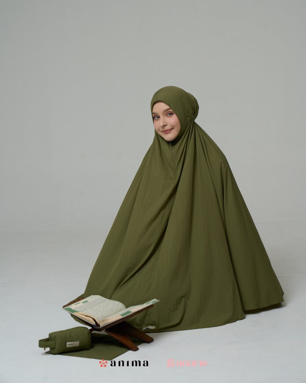 Mukena 2in1 Travela Series 02 Olive - Gambar 7