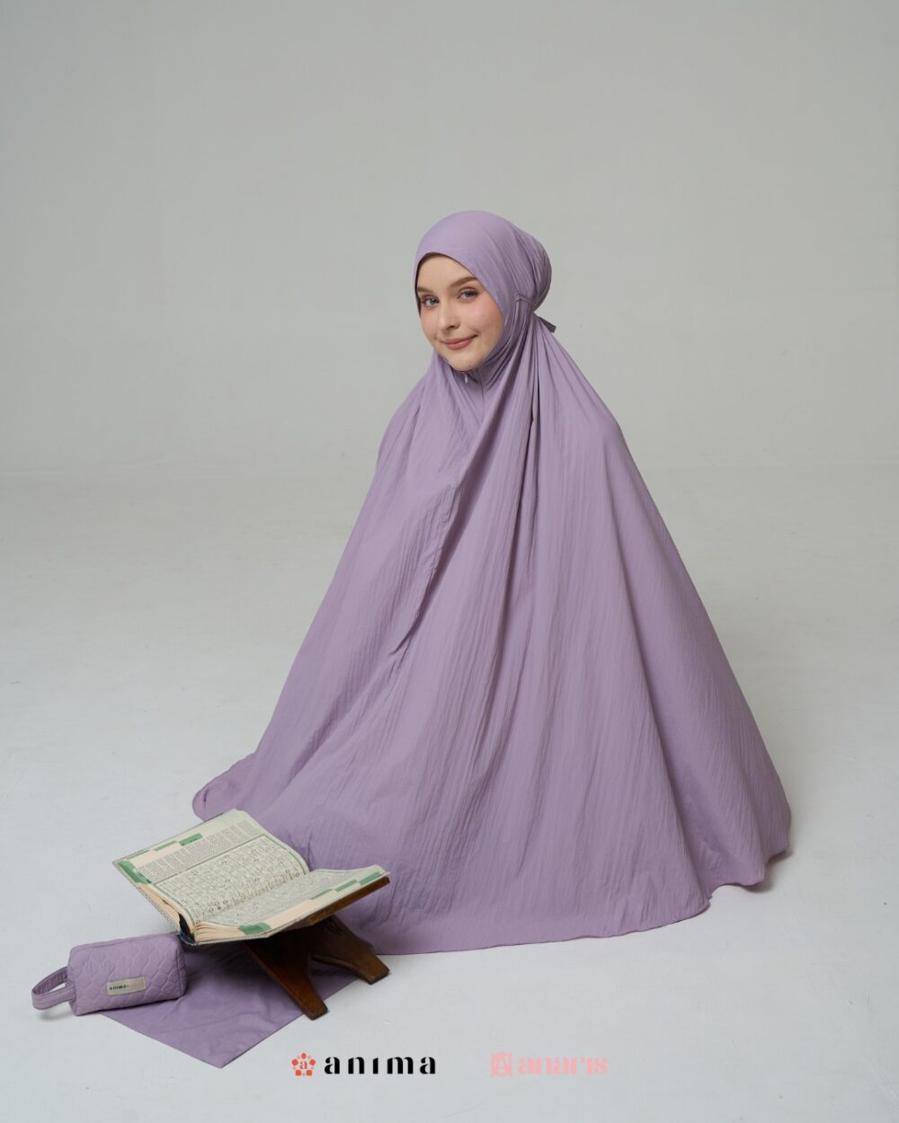 Mukena 2in1 Travela Series 02 Lilac - Gambar 6