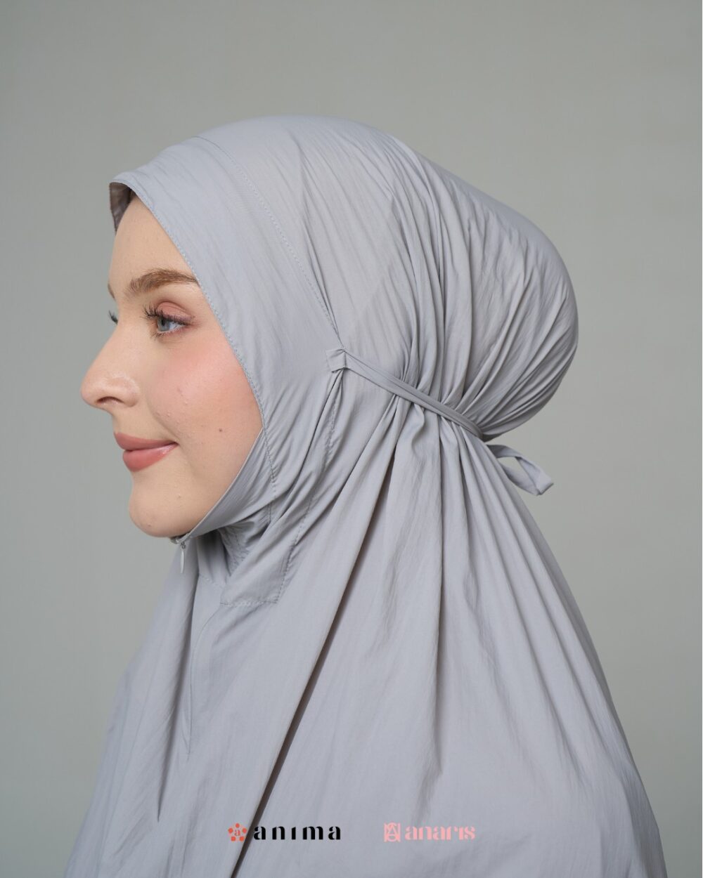 Mukena 2in1 Travela Series 02 Light Grey - Gambar 6