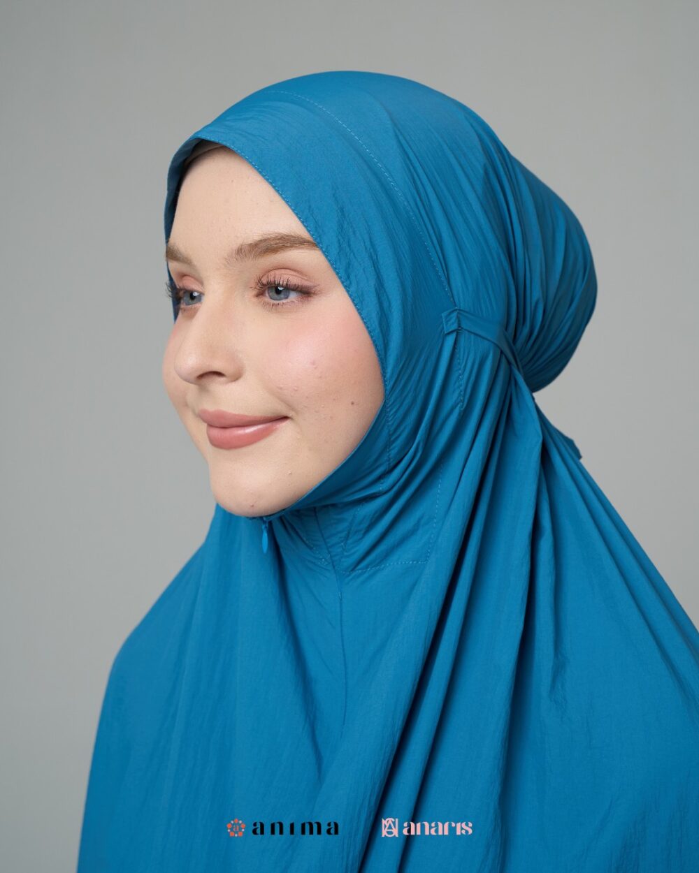 Mukena 2in1 Travela Series 02 Marlin Blue - Gambar 5