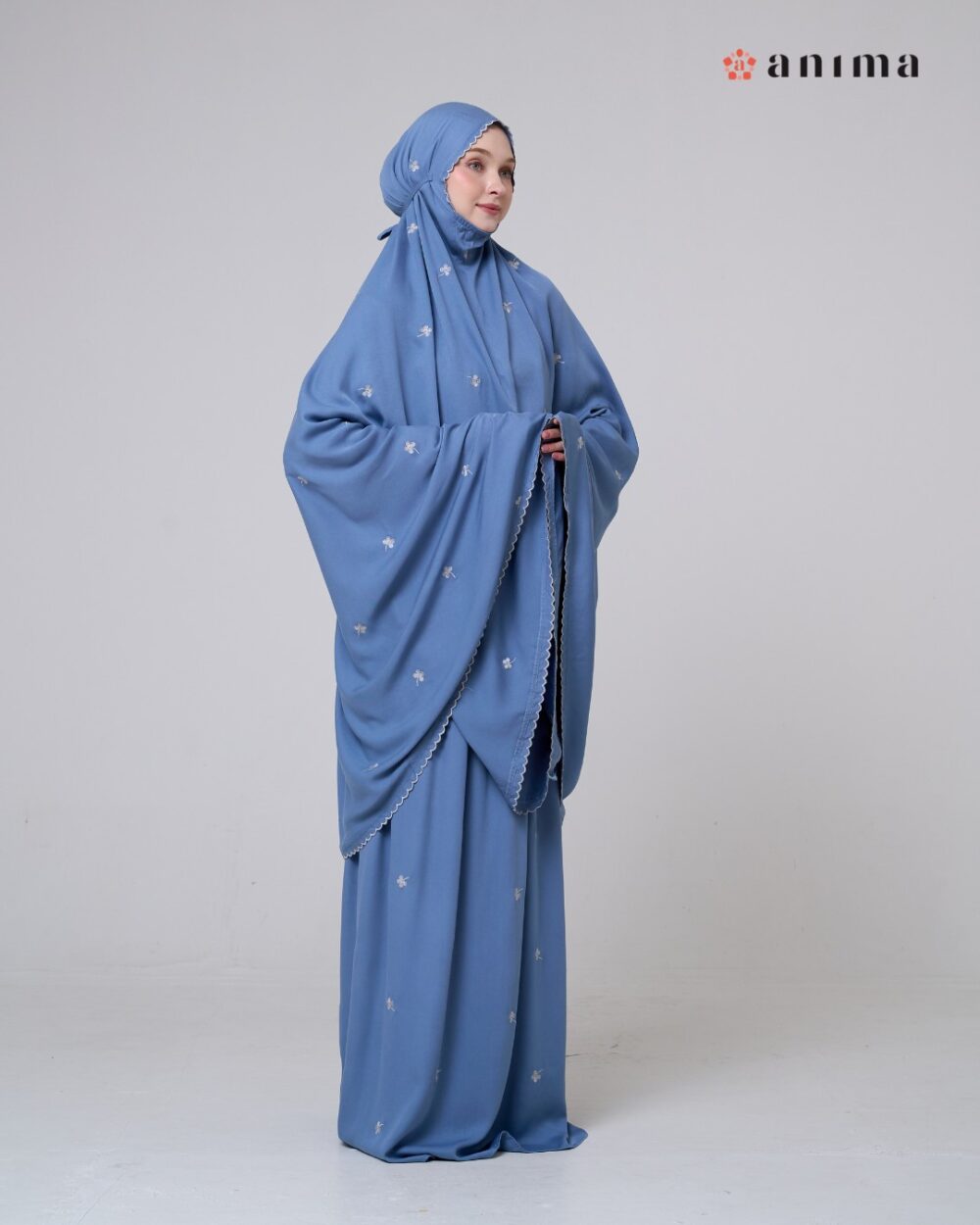 Mukena Hayya Series Classic Blue - Gambar 4