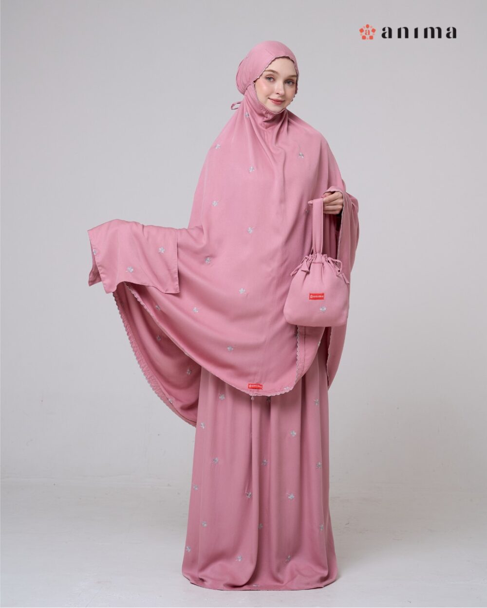 Mukena Hayya Series Rose Pink - Gambar 8