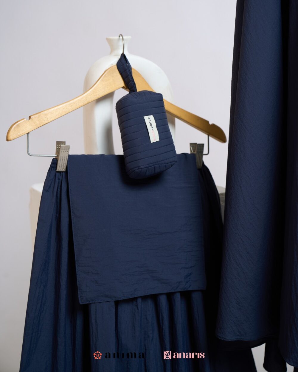 Mukena 2in1 Travela Series 03 Dark Navy - Gambar 2
