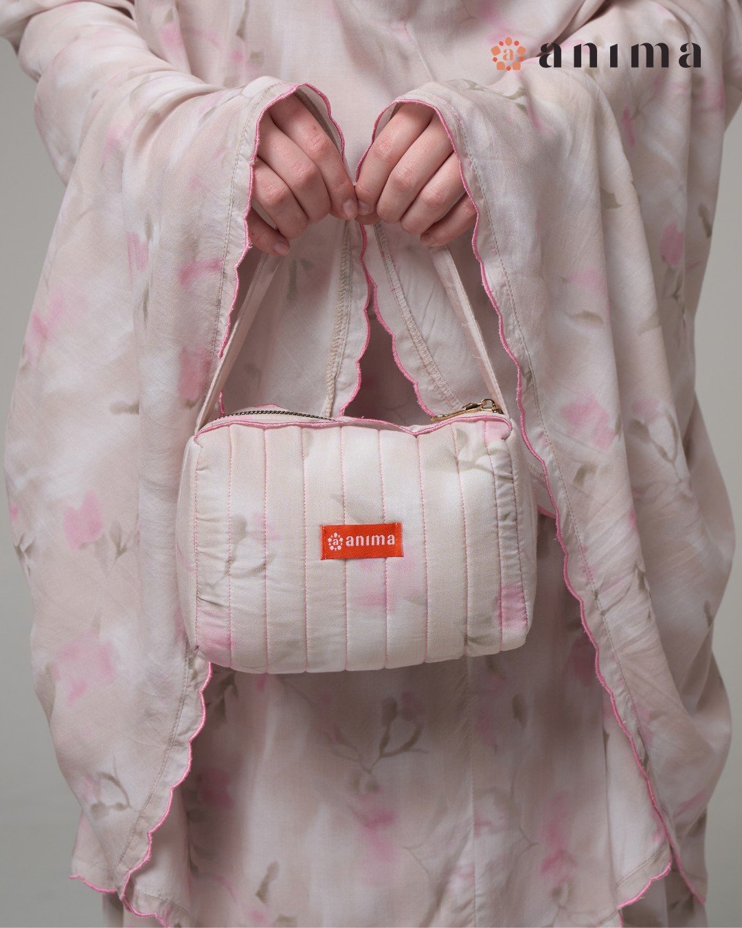 Mukena Daisy Series 02 Bordir Pink Motif Mint Pink - Gambar 3
